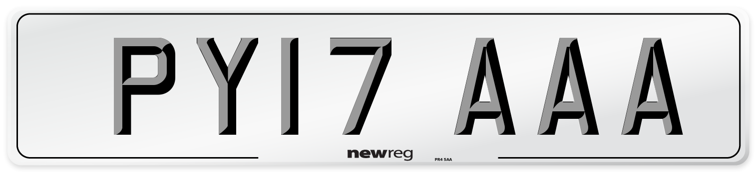 PY17 AAA Number Plate from New Reg